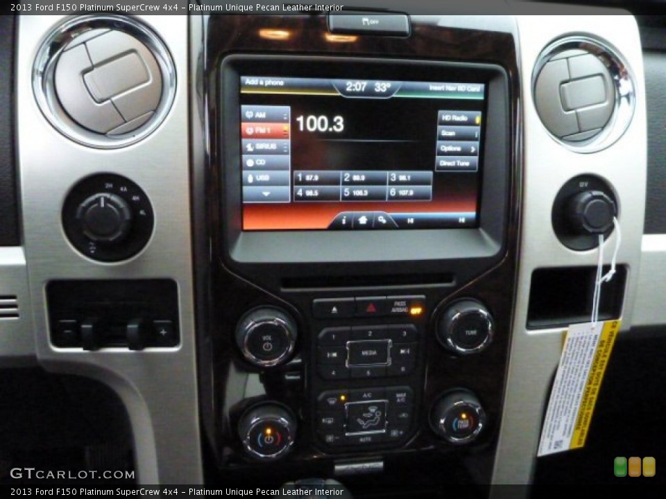Platinum Unique Pecan Leather Interior Controls for the 2013 Ford F150 Platinum SuperCrew 4x4 #77054138