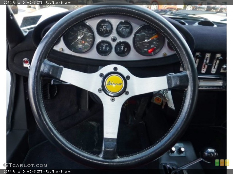Red/Black Interior Steering Wheel for the 1974 Ferrari Dino 246 GTS #77055806