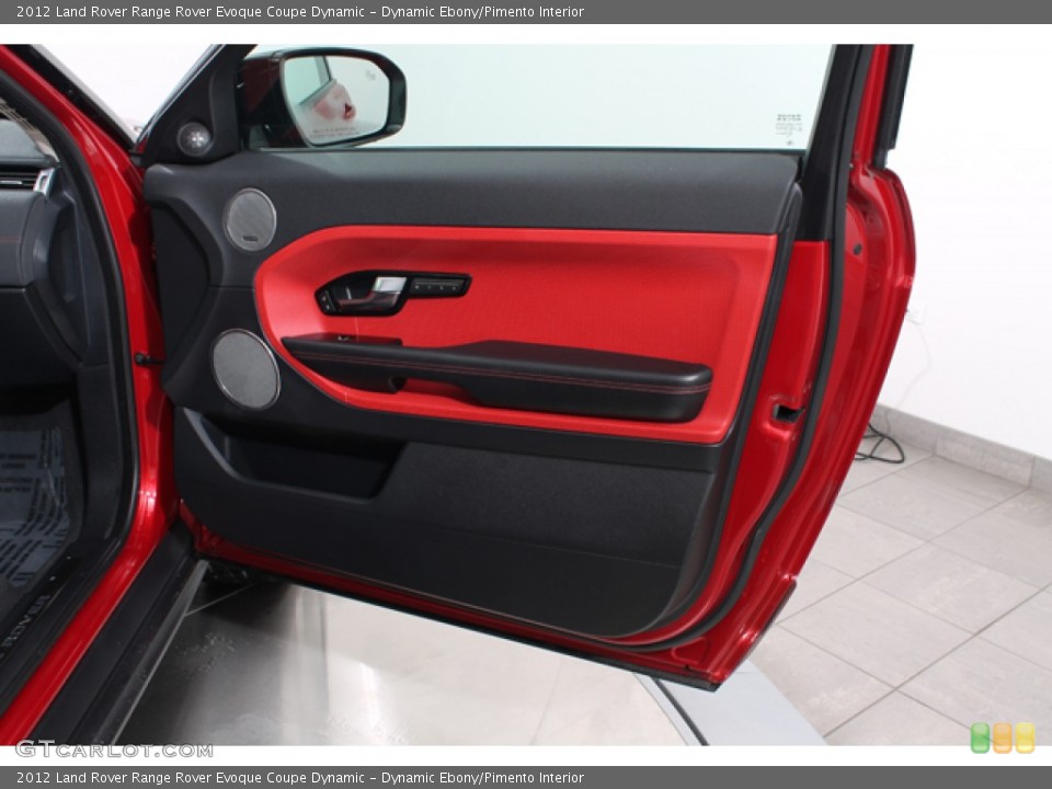 Dynamic Ebony/Pimento Interior Door Panel for the 2012 Land Rover Range Rover Evoque Coupe Dynamic #77059261