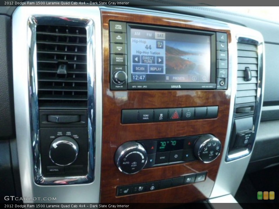 Dark Slate Gray Interior Controls for the 2012 Dodge Ram 1500 Laramie Quad Cab 4x4 #77060053