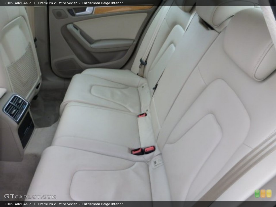 Cardamom Beige Interior Rear Seat for the 2009 Audi A4 2.0T Premium quattro Sedan #77062172