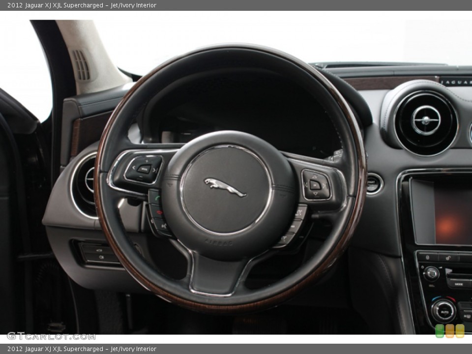 Jet/Ivory Interior Steering Wheel for the 2012 Jaguar XJ XJL Supercharged #77063473