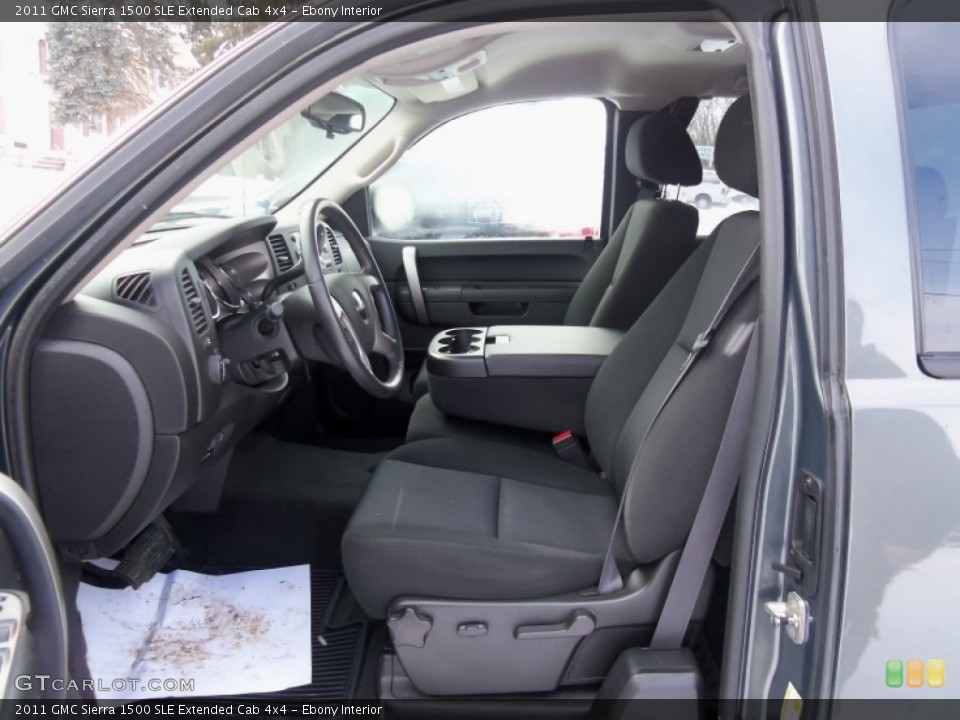 Ebony Interior Photo for the 2011 GMC Sierra 1500 SLE Extended Cab 4x4 #77065174