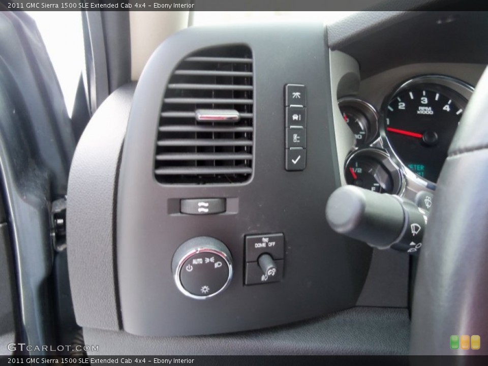 Ebony Interior Controls for the 2011 GMC Sierra 1500 SLE Extended Cab 4x4 #77065216