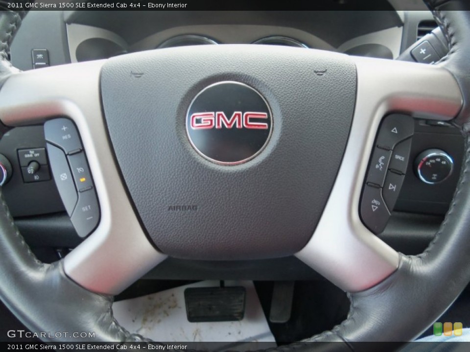 Ebony Interior Steering Wheel for the 2011 GMC Sierra 1500 SLE Extended Cab 4x4 #77065255