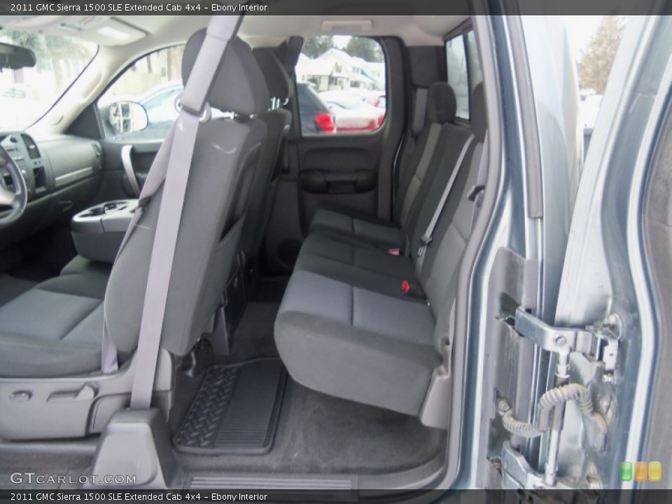 Ebony Interior Rear Seat for the 2011 GMC Sierra 1500 SLE Extended Cab 4x4 #77065311