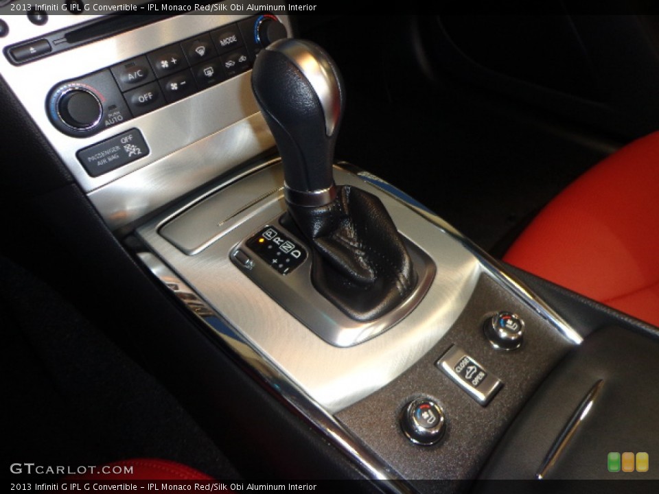 IPL Monaco Red/Silk Obi Aluminum Interior Transmission for the 2013 Infiniti G IPL G Convertible #77067177