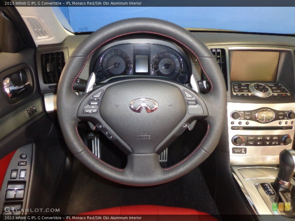 IPL Monaco Red/Silk Obi Aluminum Interior Steering Wheel for the 2013 Infiniti G IPL G Convertible #77067229