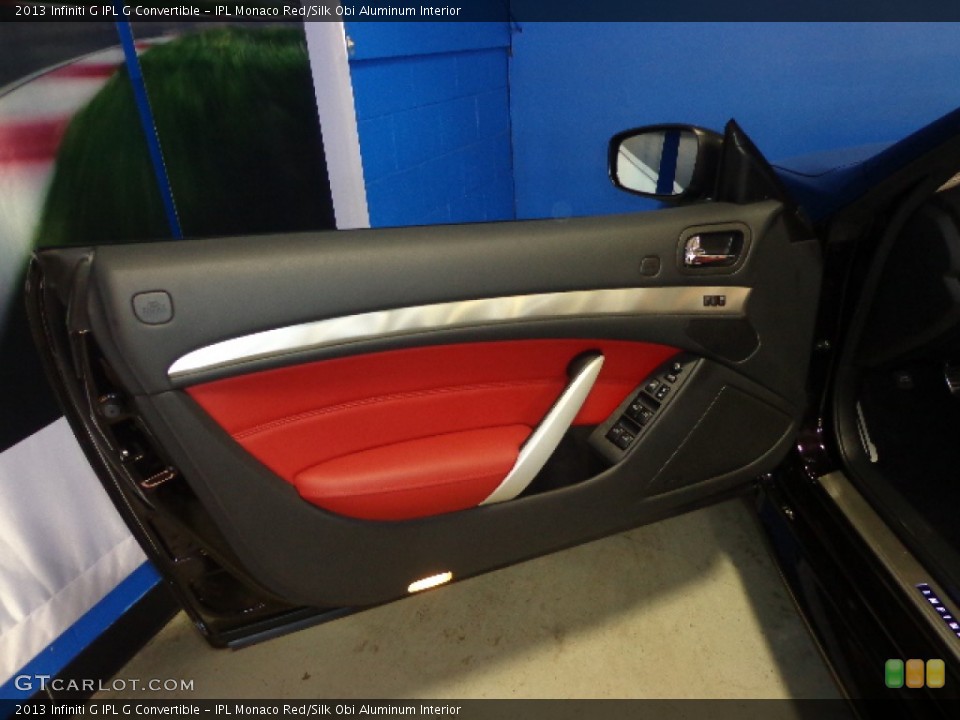 IPL Monaco Red/Silk Obi Aluminum Interior Door Panel for the 2013 Infiniti G IPL G Convertible #77067250