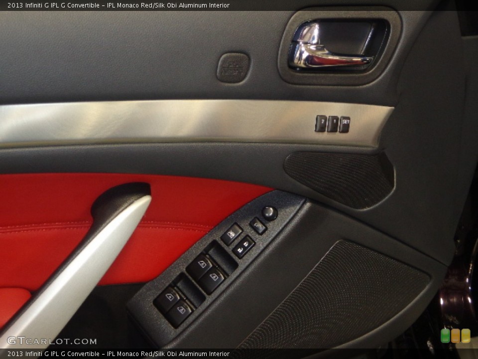 IPL Monaco Red/Silk Obi Aluminum Interior Controls for the 2013 Infiniti G IPL G Convertible #77067262