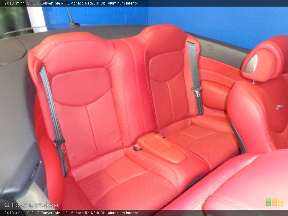 IPL Monaco Red/Silk Obi Aluminum Interior Rear Seat for the 2013 Infiniti G IPL G Convertible #77067295