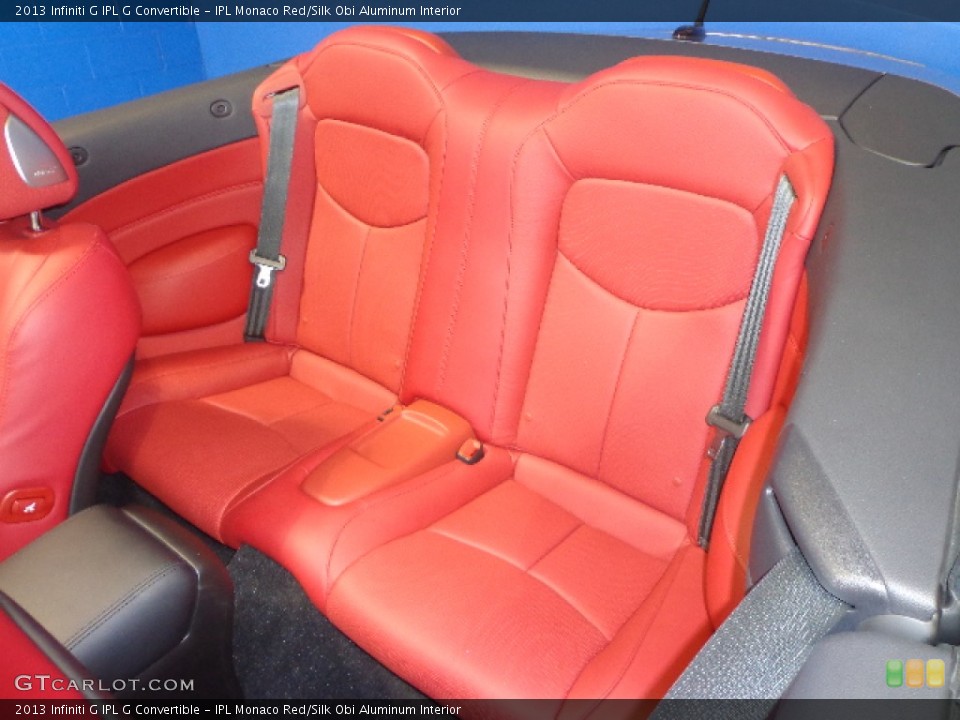 IPL Monaco Red/Silk Obi Aluminum Interior Rear Seat for the 2013 Infiniti G IPL G Convertible #77067391