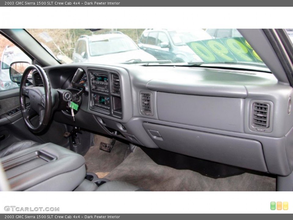 Dark Pewter Interior Dashboard for the 2003 GMC Sierra 1500 SLT Crew Cab 4x4 #77070453