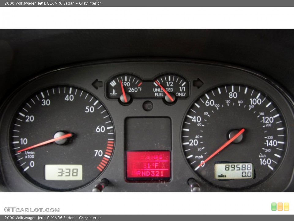 Gray Interior Gauges for the 2000 Volkswagen Jetta GLX VR6 Sedan #77072478