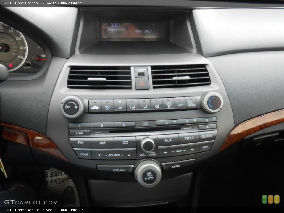 Black Interior Controls for the 2011 Honda Accord EX Sedan #77073252