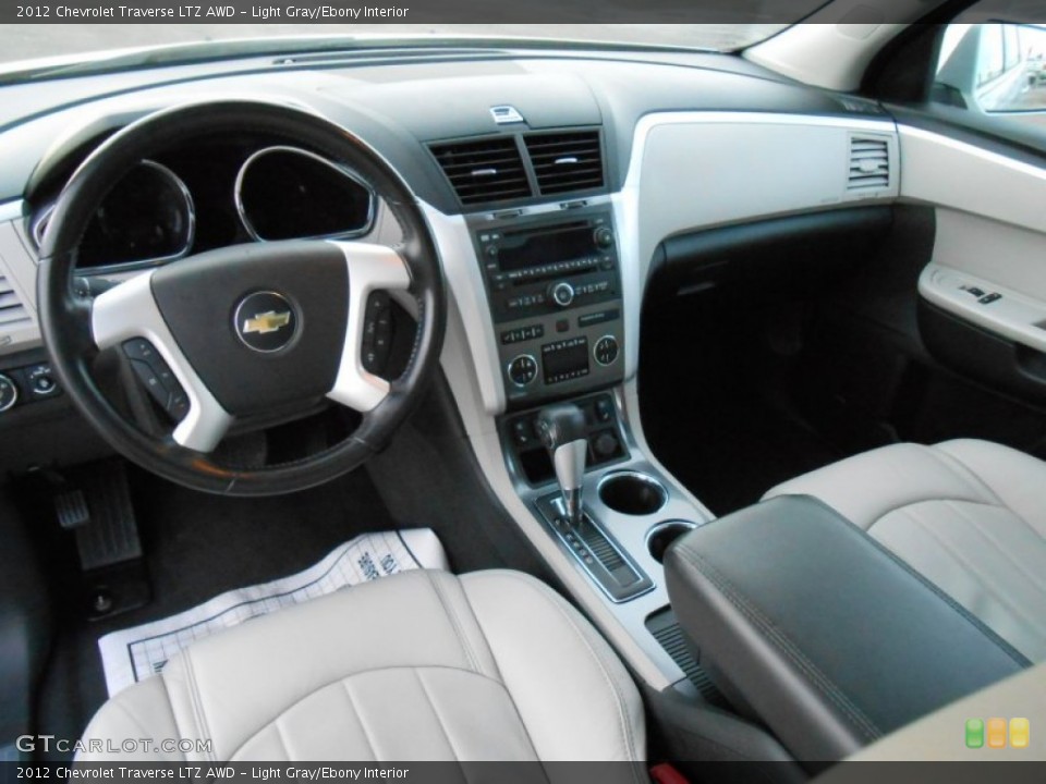 Light Gray/Ebony Interior Prime Interior for the 2012 Chevrolet Traverse LTZ AWD #77073766