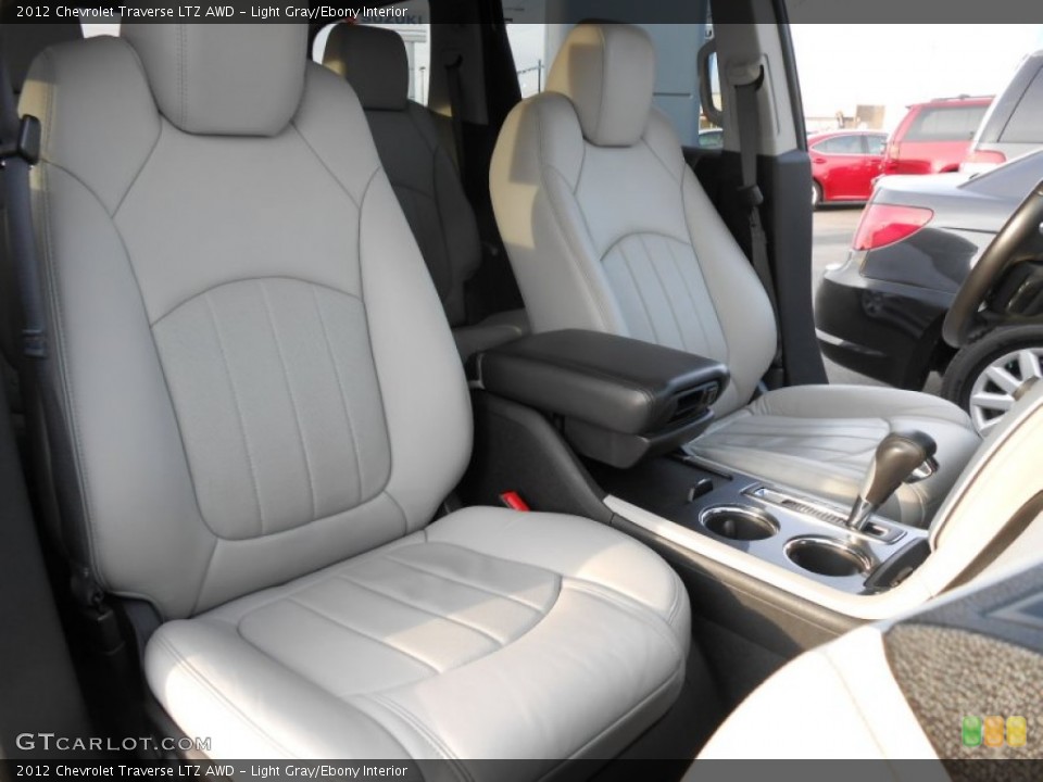 Light Gray/Ebony Interior Front Seat for the 2012 Chevrolet Traverse LTZ AWD #77073822