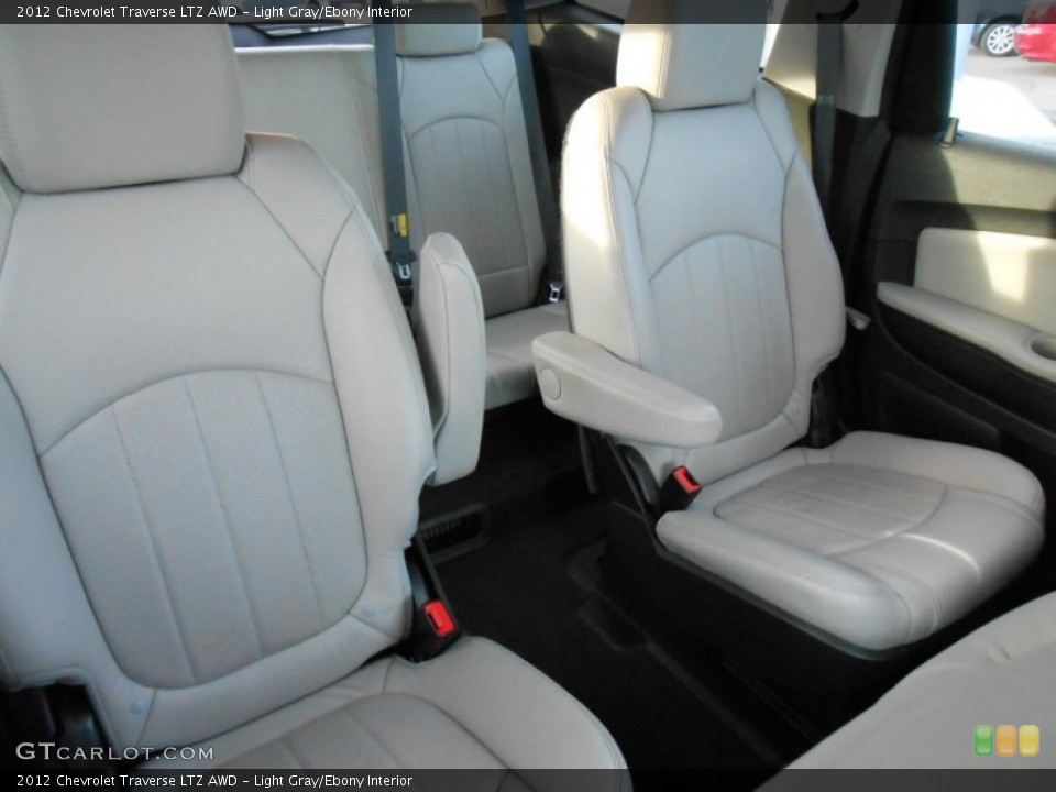 Light Gray/Ebony Interior Rear Seat for the 2012 Chevrolet Traverse LTZ AWD #77073858