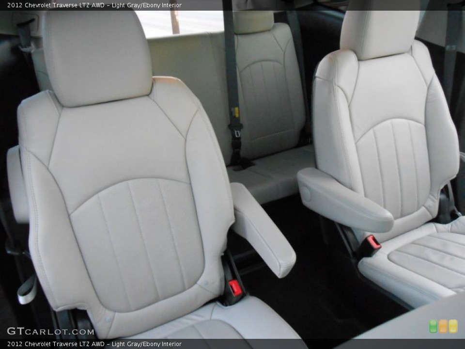 Light Gray/Ebony Interior Rear Seat for the 2012 Chevrolet Traverse LTZ AWD #77073994