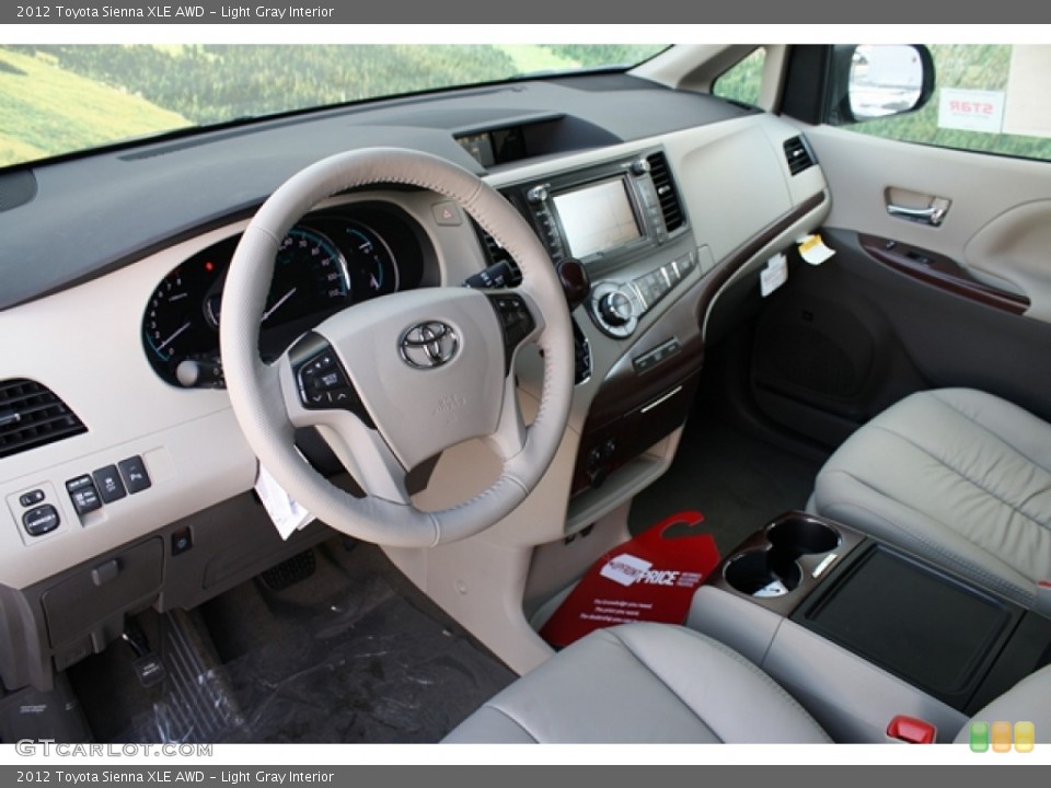 Light Gray Interior Dashboard for the 2012 Toyota Sienna XLE AWD #77074653