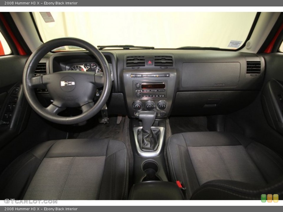 Ebony Black Interior Dashboard for the 2008 Hummer H3 X #77075558