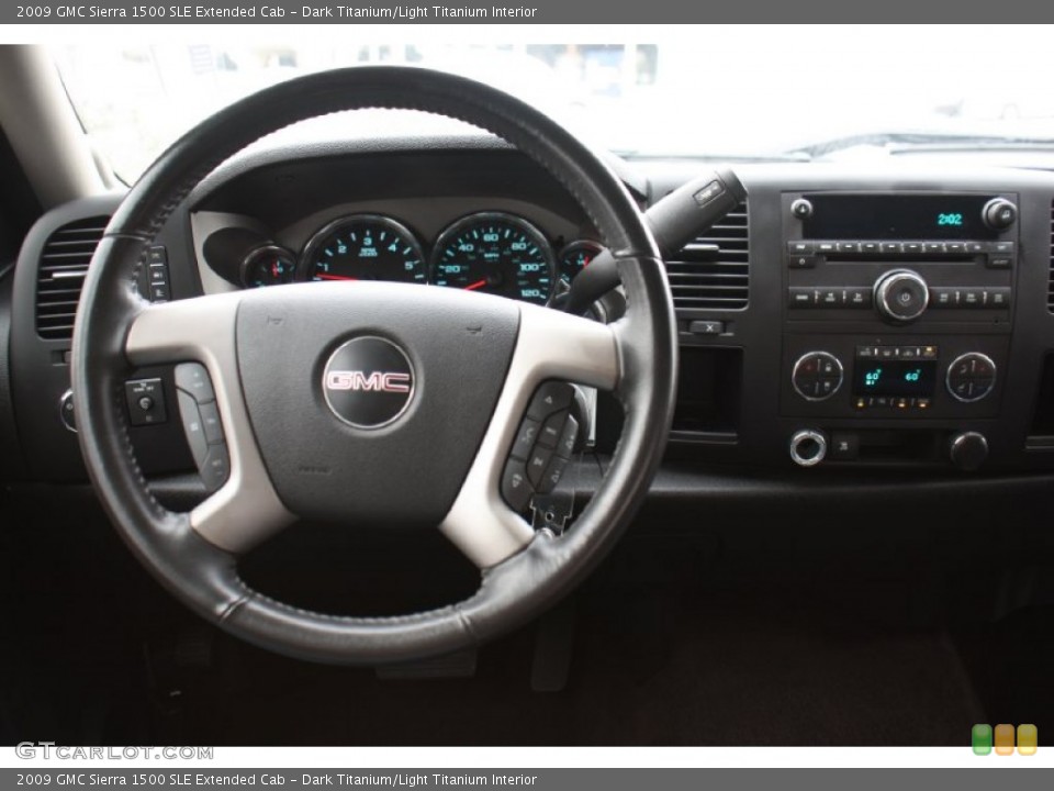 Dark Titanium/Light Titanium Interior Steering Wheel for the 2009 GMC Sierra 1500 SLE Extended Cab #77077954