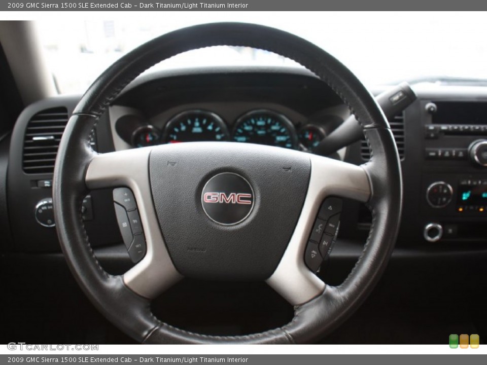 Dark Titanium/Light Titanium Interior Steering Wheel for the 2009 GMC Sierra 1500 SLE Extended Cab #77077977