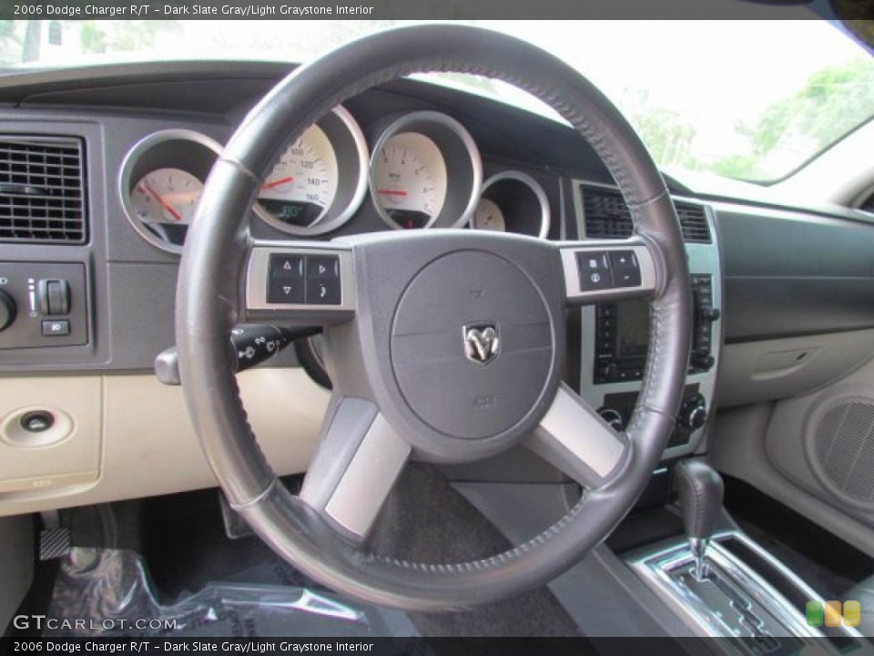 Dark Slate Gray/Light Graystone Interior Steering Wheel for the 2006 Dodge Charger R/T #77078429