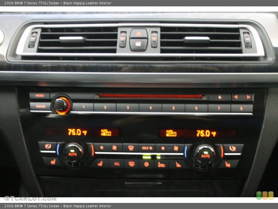 Black Nappa Leather Interior Controls for the 2009 BMW 7 Series 750Li Sedan #77078657