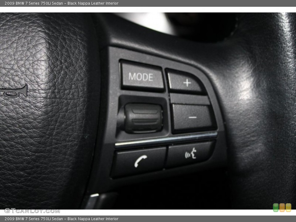 Black Nappa Leather Interior Controls for the 2009 BMW 7 Series 750Li Sedan #77078737