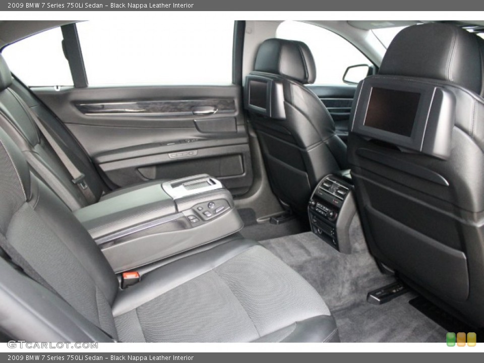 Black Nappa Leather Interior Rear Seat for the 2009 BMW 7 Series 750Li Sedan #77078800