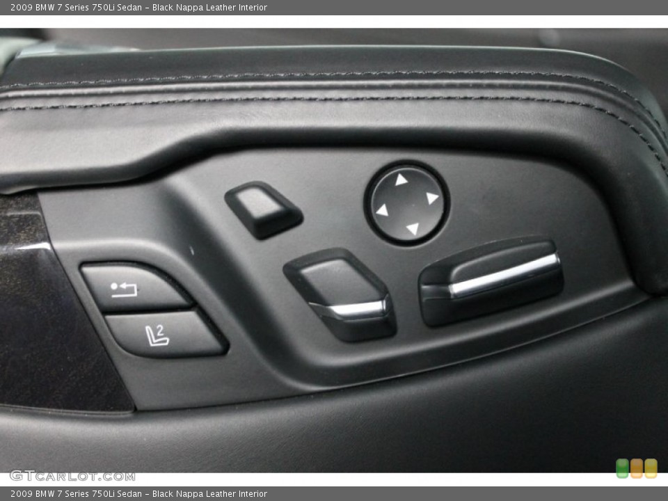 Black Nappa Leather Interior Controls for the 2009 BMW 7 Series 750Li Sedan #77078834