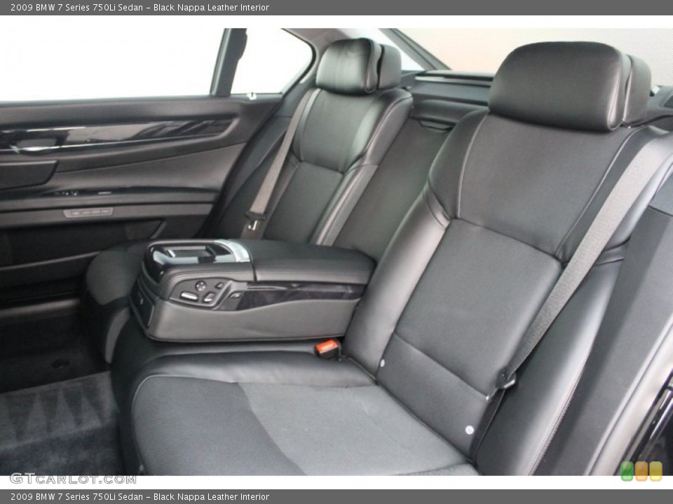 Black Nappa Leather Interior Rear Seat for the 2009 BMW 7 Series 750Li Sedan #77078894