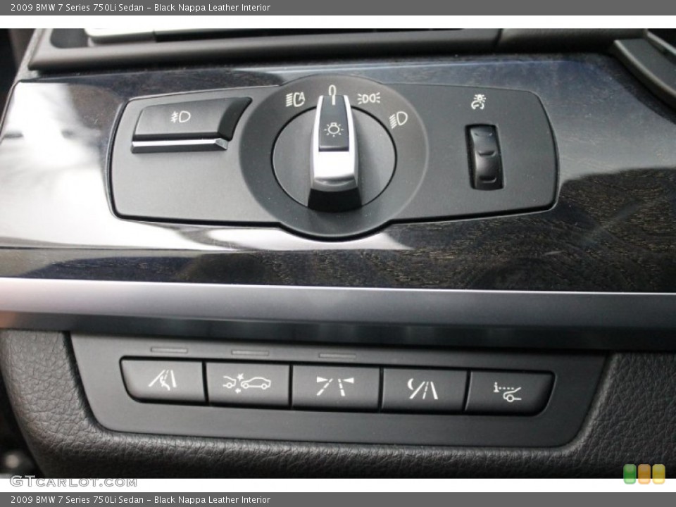 Black Nappa Leather Interior Controls for the 2009 BMW 7 Series 750Li Sedan #77078938