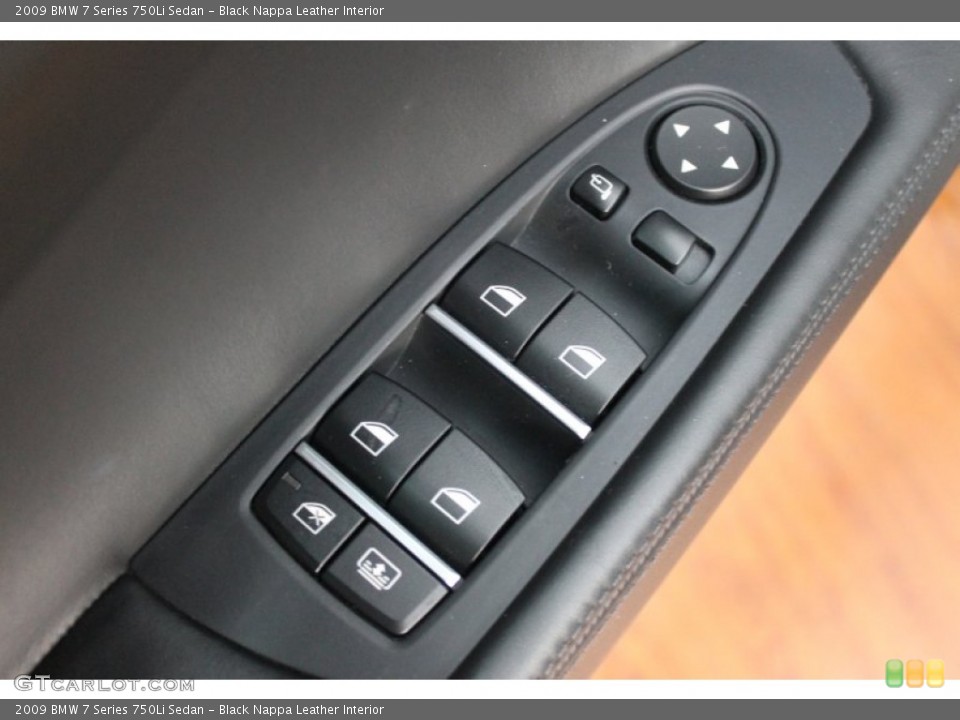 Black Nappa Leather Interior Controls for the 2009 BMW 7 Series 750Li Sedan #77078956