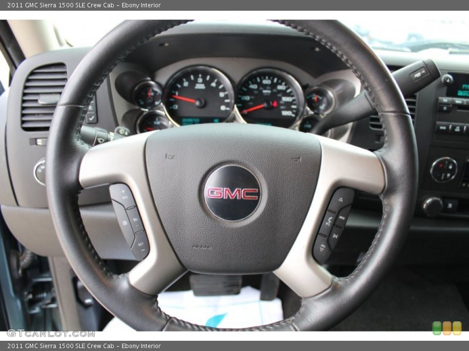 Ebony Interior Steering Wheel for the 2011 GMC Sierra 1500 SLE Crew Cab #77079627