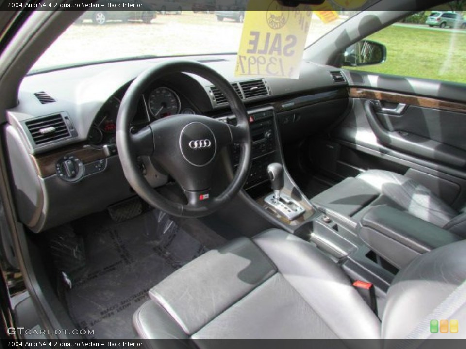 Black Interior Prime Interior for the 2004 Audi S4 4.2 quattro Sedan #77079681