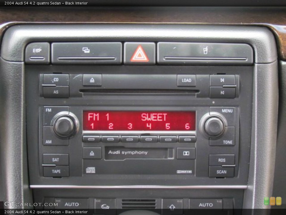Black Interior Audio System for the 2004 Audi S4 4.2 quattro Sedan #77080214