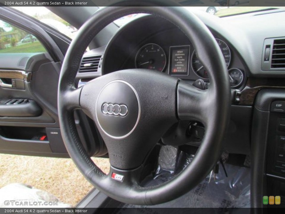 Black Interior Steering Wheel for the 2004 Audi S4 4.2 quattro Sedan #77080373