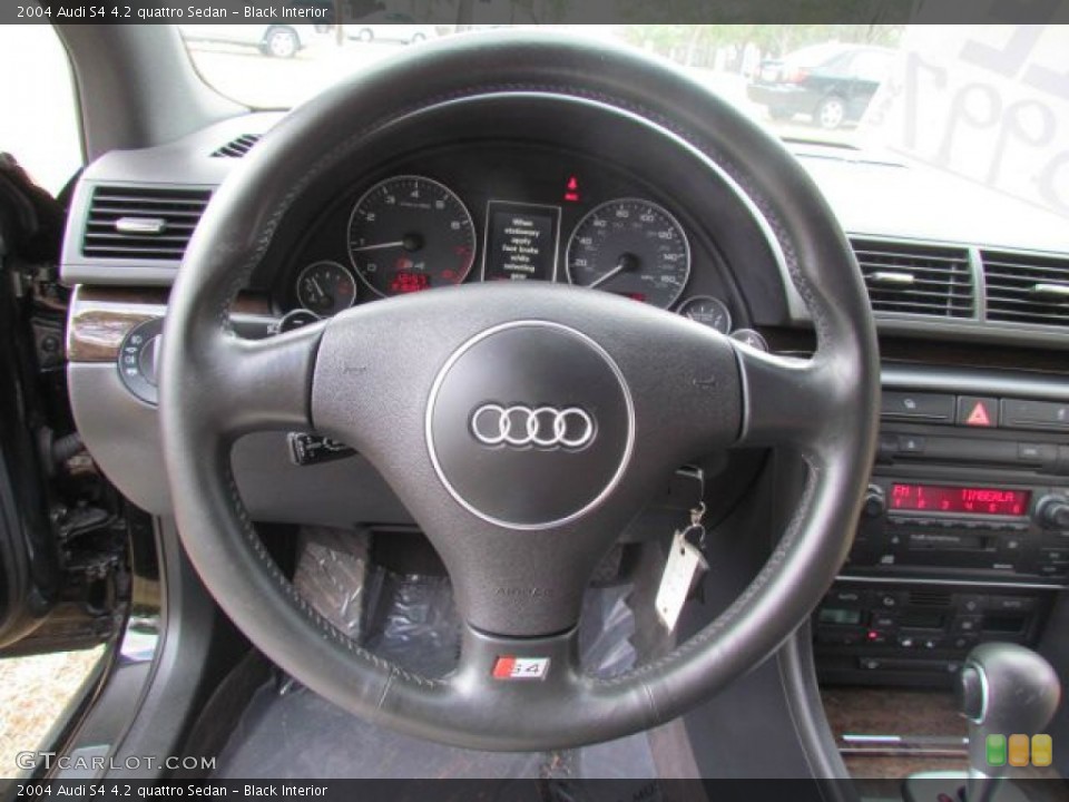 Black Interior Steering Wheel for the 2004 Audi S4 4.2 quattro Sedan #77080391