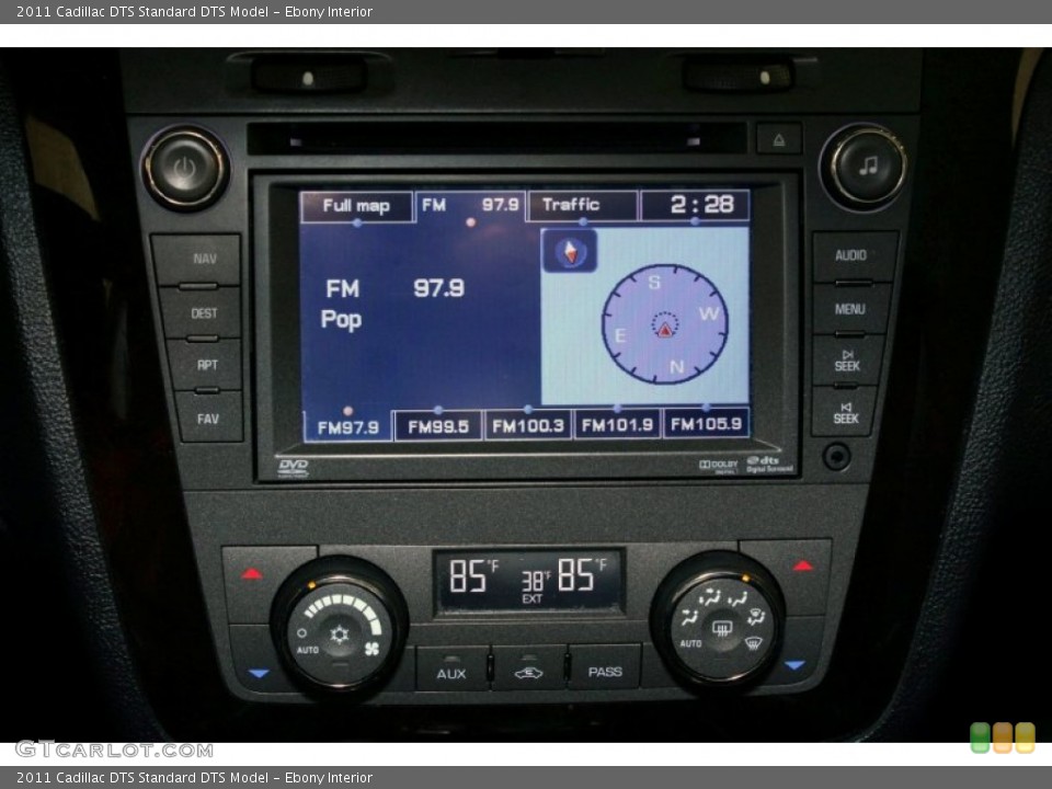Ebony Interior Controls for the 2011 Cadillac DTS  #77083177