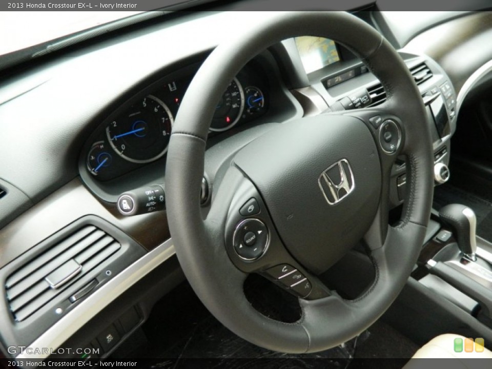Ivory Interior Steering Wheel for the 2013 Honda Crosstour EX-L #77084117