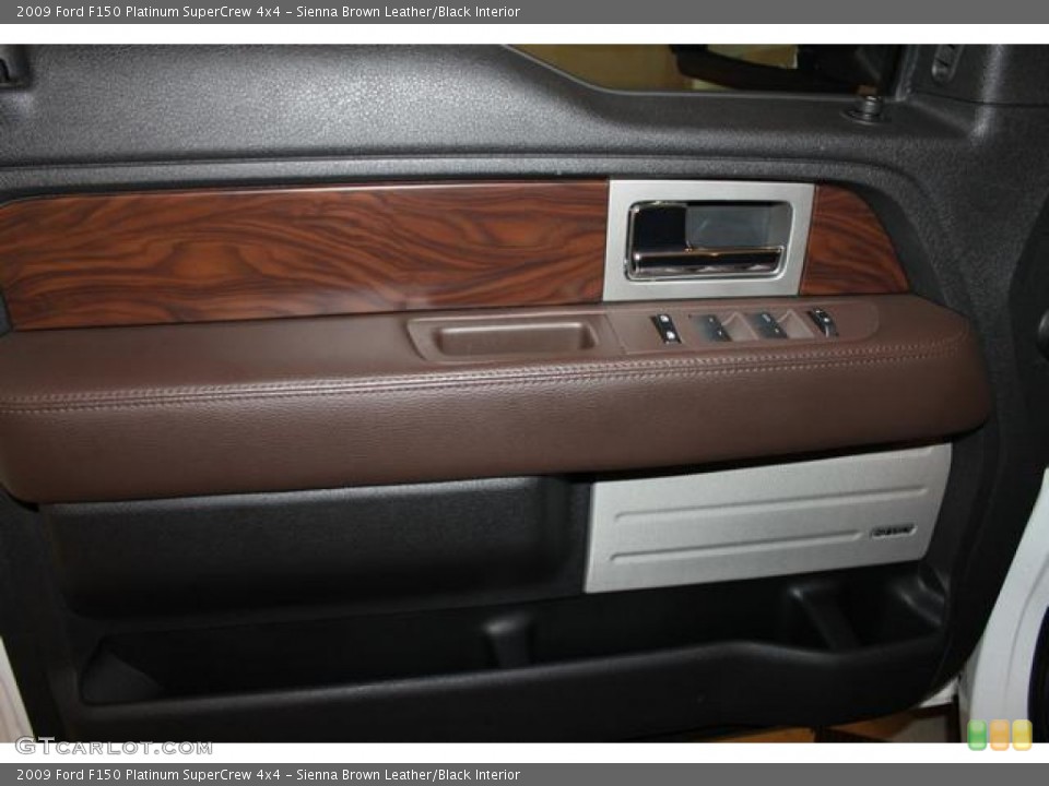 Sienna Brown Leather/Black Interior Door Panel for the 2009 Ford F150 Platinum SuperCrew 4x4 #77084449