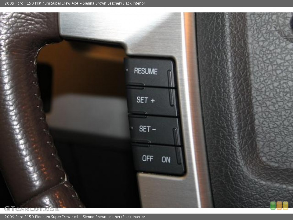 Sienna Brown Leather/Black Interior Controls for the 2009 Ford F150 Platinum SuperCrew 4x4 #77084504