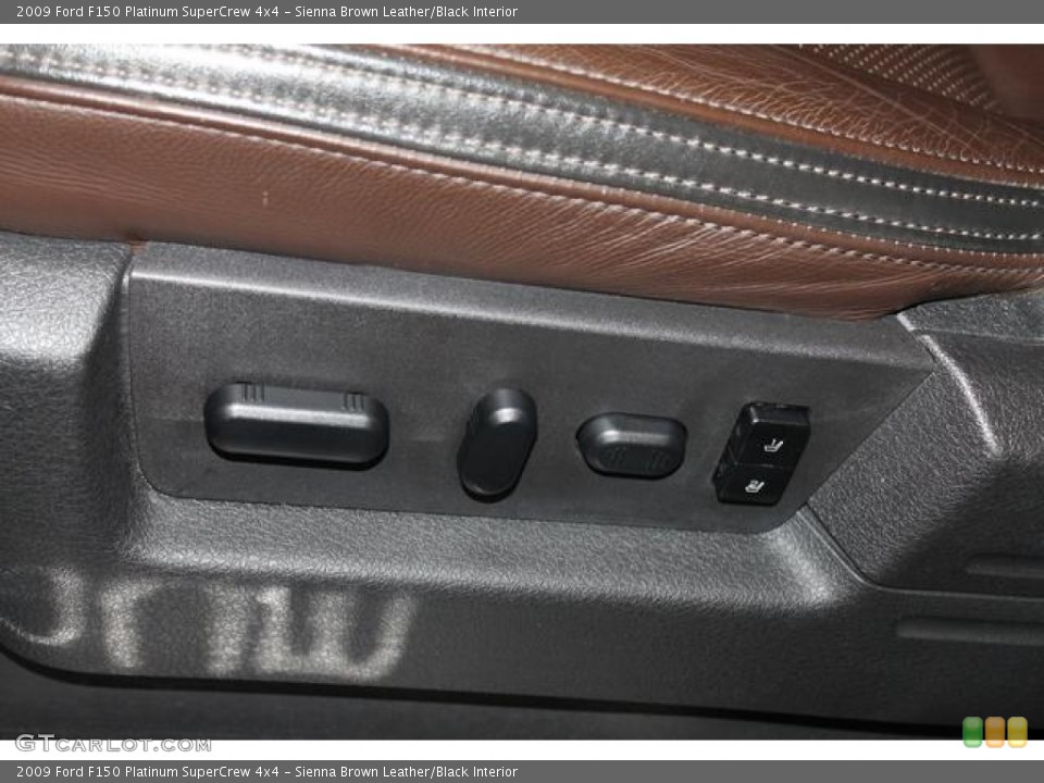 Sienna Brown Leather/Black Interior Controls for the 2009 Ford F150 Platinum SuperCrew 4x4 #77084754