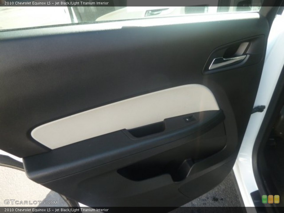 Jet Black/Light Titanium Interior Door Panel for the 2010 Chevrolet Equinox LS #77085439