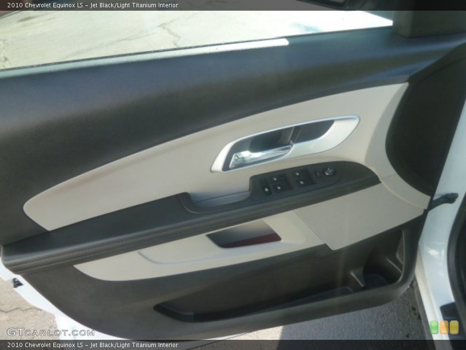 Jet Black/Light Titanium Interior Door Panel for the 2010 Chevrolet Equinox LS #77085452