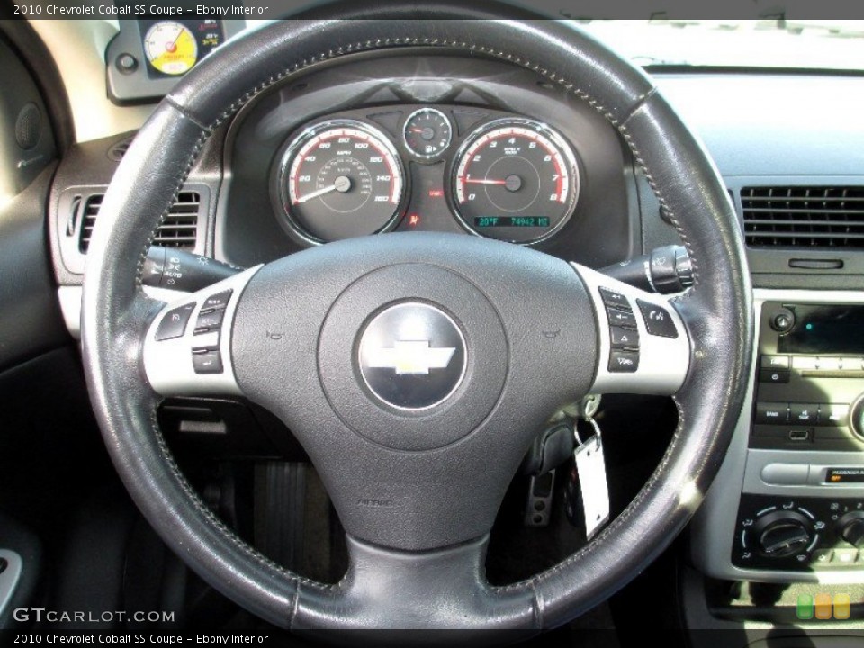 Ebony Interior Steering Wheel for the 2010 Chevrolet Cobalt SS Coupe #77085791