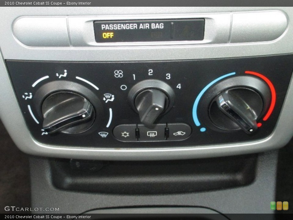 Ebony Interior Controls for the 2010 Chevrolet Cobalt SS Coupe #77085830