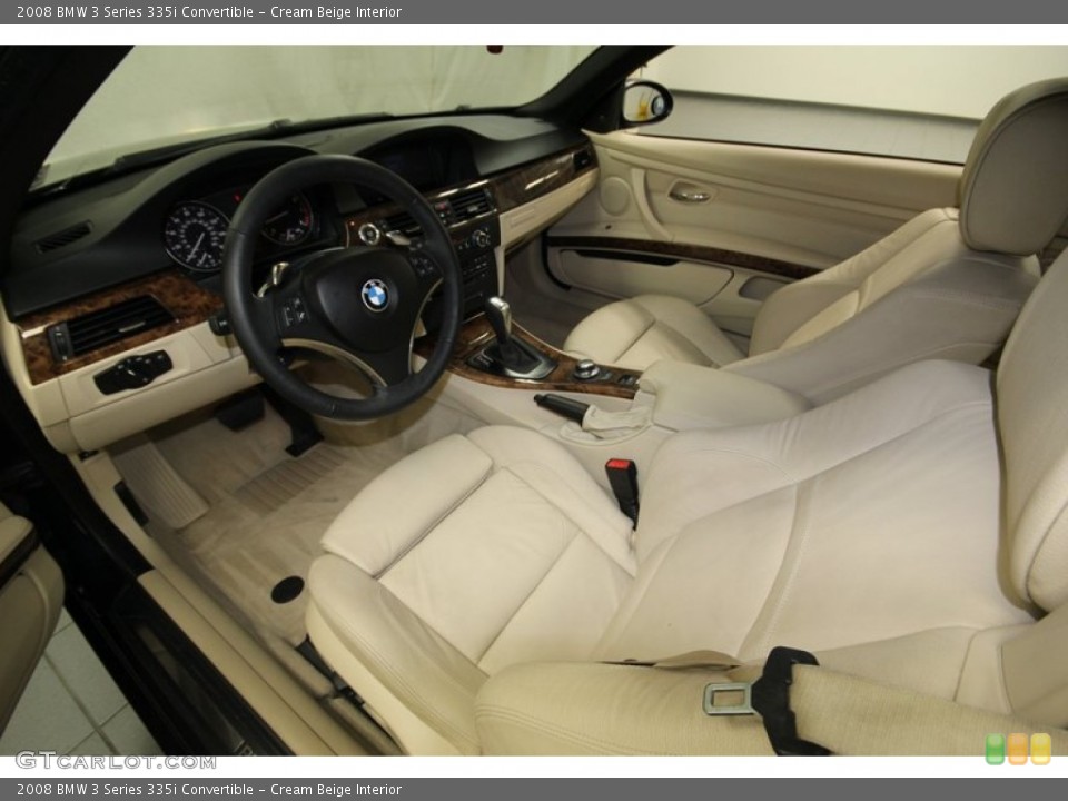 Cream Beige Interior Prime Interior for the 2008 BMW 3 Series 335i Convertible #77088658